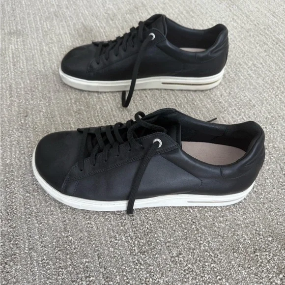 Birkenstock Black and White Sneakers with Leather Upper - Picture 3 of 5